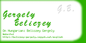 gergely beliczey business card